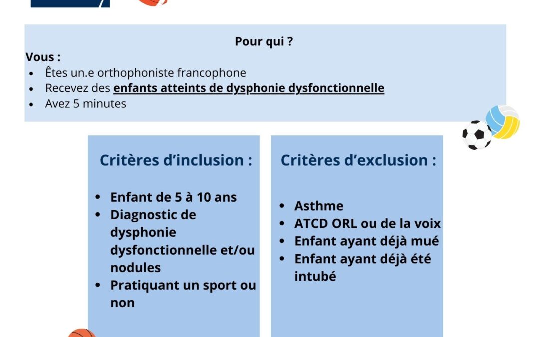 Mémoire d&rsquo;orthophonie – Questionnaire