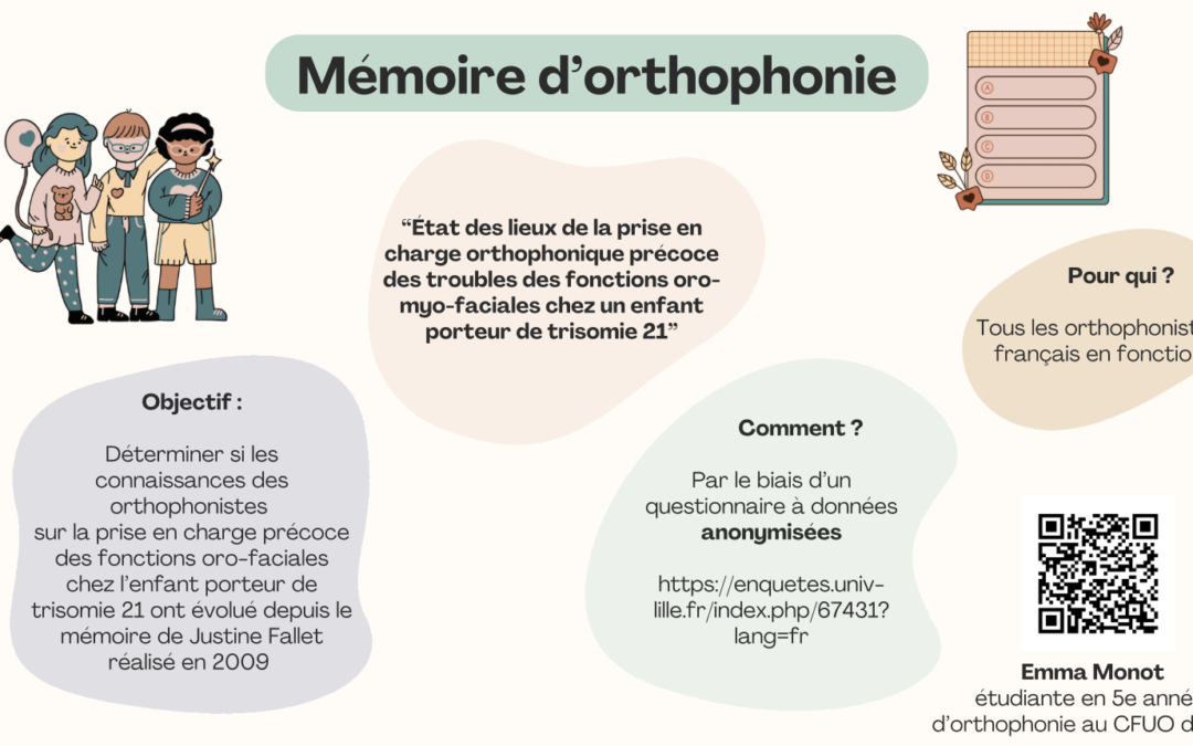 Mémoire d&rsquo;orthophonie – État des lieux de la prise en charge orthophonique précoce des troubles des fonctions OMF chez l’enfant porteur de T21