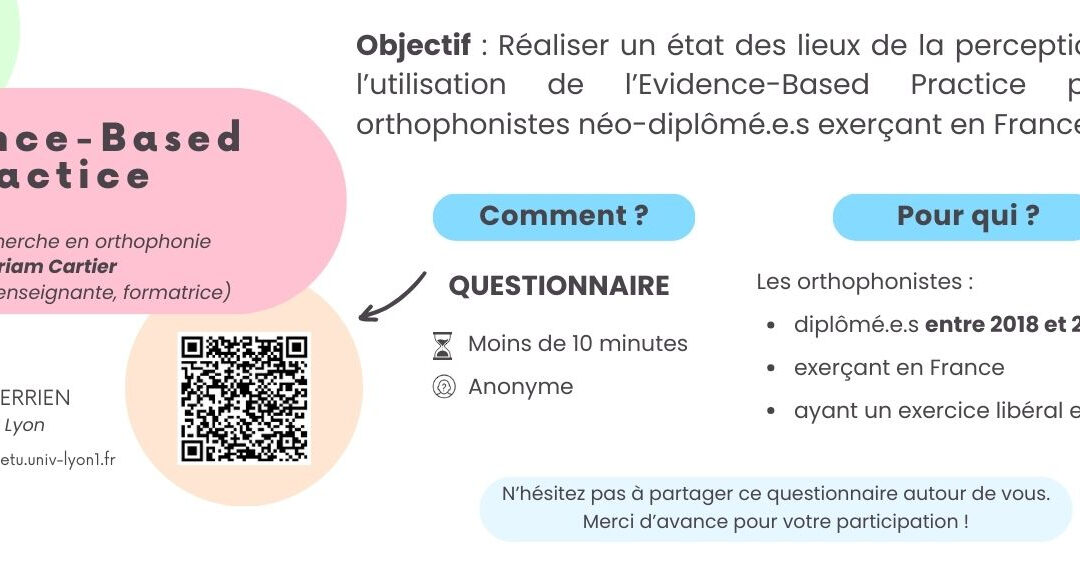 Questionnaire mémoire orthophonie – Evidence-Based Practice