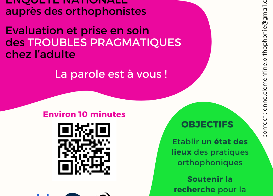 Troubles de la pragmatique chez l&rsquo;adulte – Participez à notre enquête !