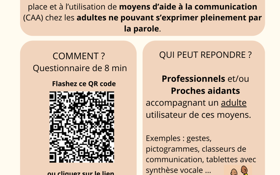 Moyens d&rsquo;aide à la communication auprès d&rsquo;adultes et difficultés rencontrées – enquête à destination de professionnels et de proches aidants