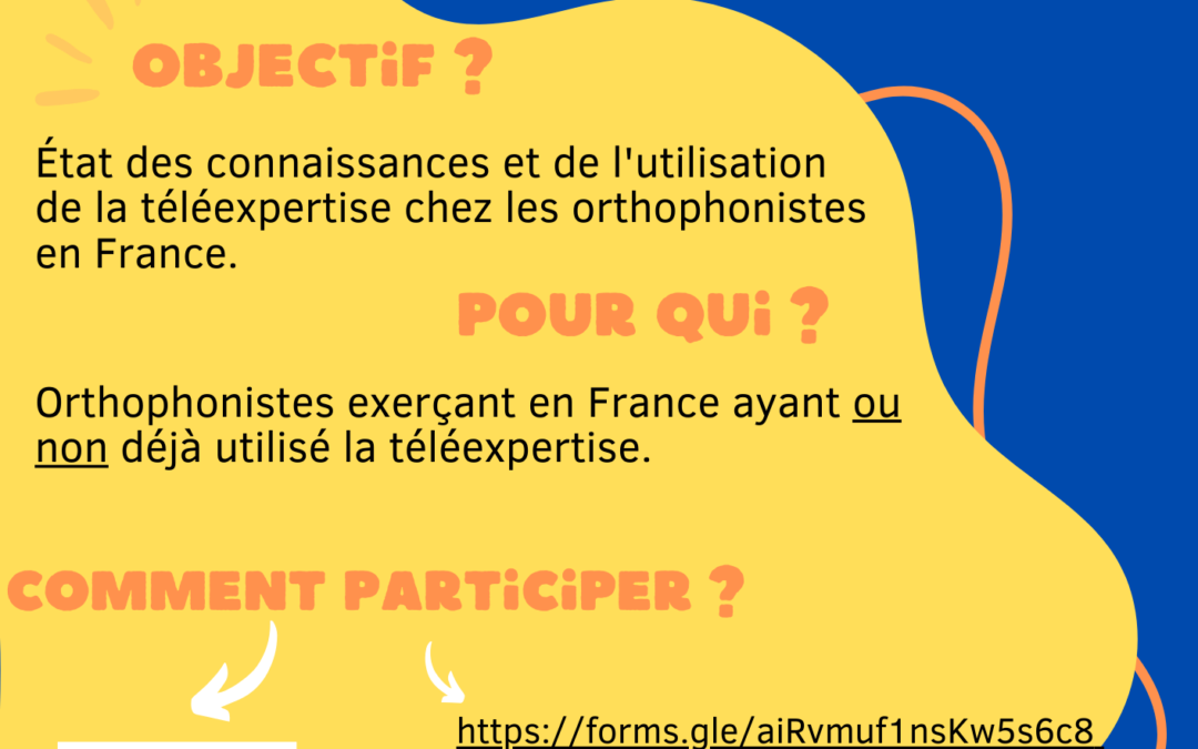 Questionnaire sur la téléexpertise en orthophonie